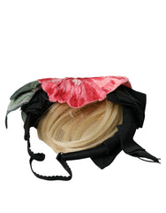 Dolce & Gabbana Schwarzes Viskose-Weiß-Haar Parrucchiera-Stirnband-Diadem