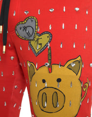 Dolce & Gabbana – Rote Jogginghose „Year of the Pig“