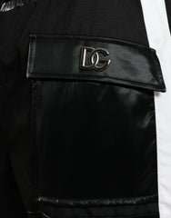 Dolce & Gabbana Schwarze Nylon Cargo Jogger Herren Jogginghose