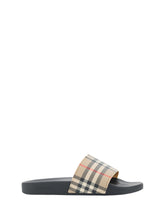 Burberry Bruine Rubberen Slides Sandalen