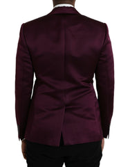 Dolce & Gabbana – Einreihiger Blazer aus kastanienbrauner Seide