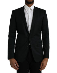 Dolce & Gabbana – Einreihiger MARTINI-Blazer aus schwarzer Wolle