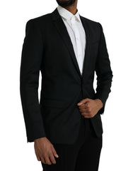 Dolce & Gabbana – Einreihiger MARTINI-Blazer aus schwarzer Wolle