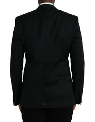 Dolce & Gabbana – Einreihiger MARTINI-Blazer aus schwarzer Wolle