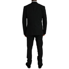 Dolce & Gabbana – Schwarzer STAFF-Anzug aus Polyester, dreiteilig