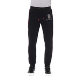 Trussardi Black Cotton Men Sports Pants