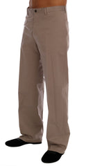 Dolce & Gabbana Beige Chinohose aus Baumwoll-Stretch