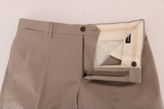 Dolce & Gabbana Beige Chinohose aus Baumwoll-Stretch