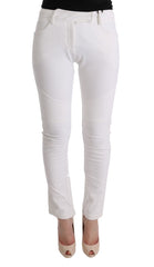 Ermanno Scervino Weiße Baumwollhose im Slim Fit, lässig
