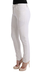 Ermanno Scervino Weiße Baumwollhose im Slim Fit, lässig