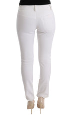 Ermanno Scervino Weiße Baumwollhose im Slim Fit, lässig