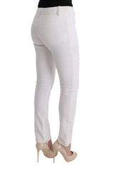 Ermanno Scervino Weiße Baumwollhose im Slim Fit, lässig