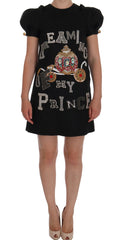 Dolce & Gabbana Gray Crystal "Dreaming of My Prince" Dress