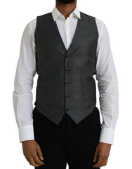 Dolce & Gabbana Graue Anzughose aus Wolle Weste