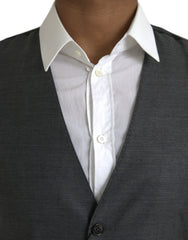 Dolce & Gabbana Graue Anzughose aus Wolle Weste