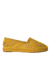 Dolce & Gabbana Gelbe Taormina Espadrille-Loafer mit Spitze