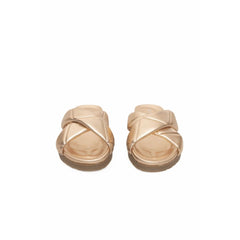 Cerruti 1881 Beige Lambskin Women Sandal