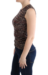 Dolce & Gabbana Stricktop aus Wolle mit mehrfarbigem Print