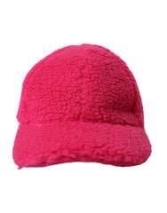 Dolce & Gabbana Pink Fleece Plüsch Baseballmütze Herren
