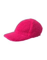 Dolce & Gabbana Pink Fleece Plüsch Baseballmütze Herren
