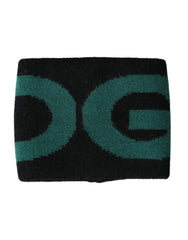 Dolce & Gabbana Schwarzes grünes Woll-Logo #DGMILLENNIALS Armband