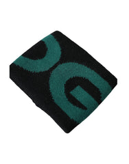 Dolce & Gabbana Schwarzes grünes Woll-Logo #DGMILLENNIALS Armband