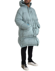 Dolce & Gabbana Herren Steppjacke mit Kapuze in Hellblau