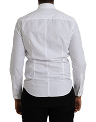 Dolce & Gabbana Weißes Langarmkleid aus Baumwolle MARTINI Shirt