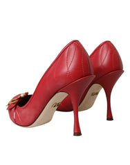 Dolce & Gabbana Rote Devotion Leder-Heels Pumps Schuhe