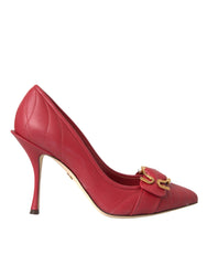 Dolce & Gabbana Rote Devotion Leder-Heels Pumps Schuhe