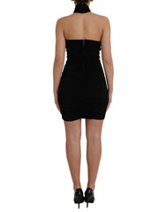 Dolce & Gabbana – Schwarzes, ärmelloses, figurbetontes Minikleid mit Cut-outs