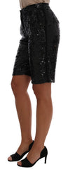 Dolce & Gabbana Black Sequined Fashion Shorts