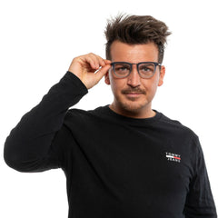 Police Blau Metall & Kunststoff Brille (Gestell)