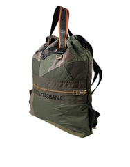 Dolce & Gabbana Militärgrüner Patchwork-Rucksack