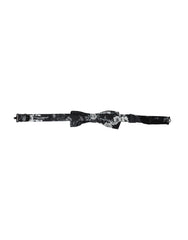 Dolce & Gabbana Schwarze florale Fantasie verstellbare Herrenfliege