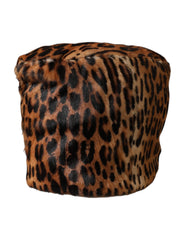 Dolce & Gabbana Brauner Leopardenfell Fischerhut für Damen