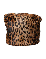 Dolce & Gabbana Brauner Leopardenfell Fischerhut für Damen