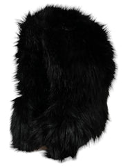Dolce & Gabbana Schwarze Kunstfell-Ganzkopfmütze