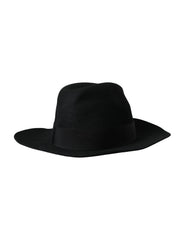 Dolce & Gabbana Schwarzer Kaninchenfilz-Trilby für Damen