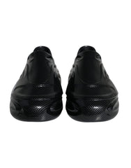 Dolce & Gabbana – Toy Low Top Sneakers aus schwarzem, foliertem Gummi für Herren