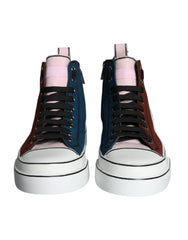Dolce & Gabbana Mehrfarbige Patchwork-High-Top-Sneaker