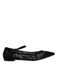 Dolce & Gabbana – Schwarze Taormina-Schuhe mit Spitze von Bellucci