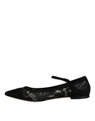 Dolce & Gabbana – Schwarze Taormina-Schuhe mit Spitze von Bellucci