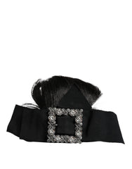 Dolce & Gabbana Schwarzes Haar Parrucchiera Kristall Stirnband Diadem