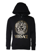 Versace Zwart Katoenen Hoodie met Medusa-print