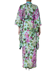 Dolce & Gabbana Wickelkleid aus Stretch-Seide mit mehrfarbigem Blumenmuster