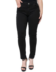 Dolce & Gabbana Schwarze Skinny Jeans aus Baumwoll-Stretch-Denim