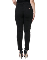 Dolce & Gabbana Schwarze Skinny Jeans aus Baumwoll-Stretch-Denim