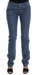 Costume National Blue Wash Baumwoll-Slim-Denim-Jeans