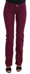 Costume National Red Wash Cotton Stretch Denim Jeans
